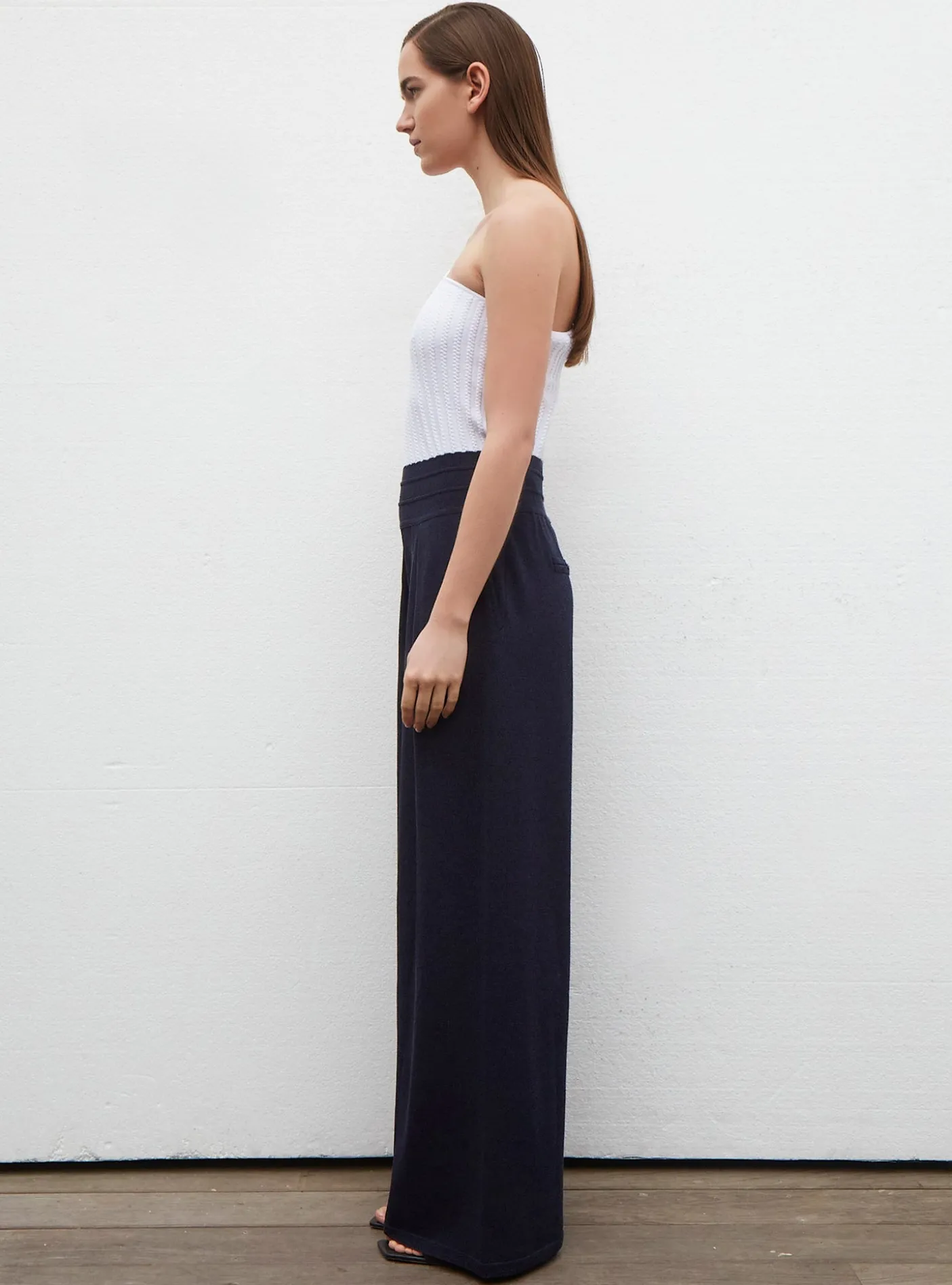 top asymétrique en maille ondulée