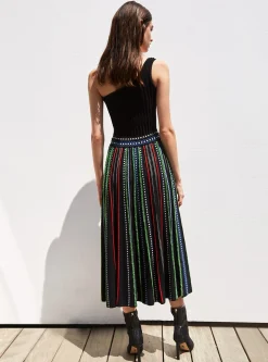 top asymétrique en maille ondulée