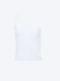 top asymétrique en maille ondulée