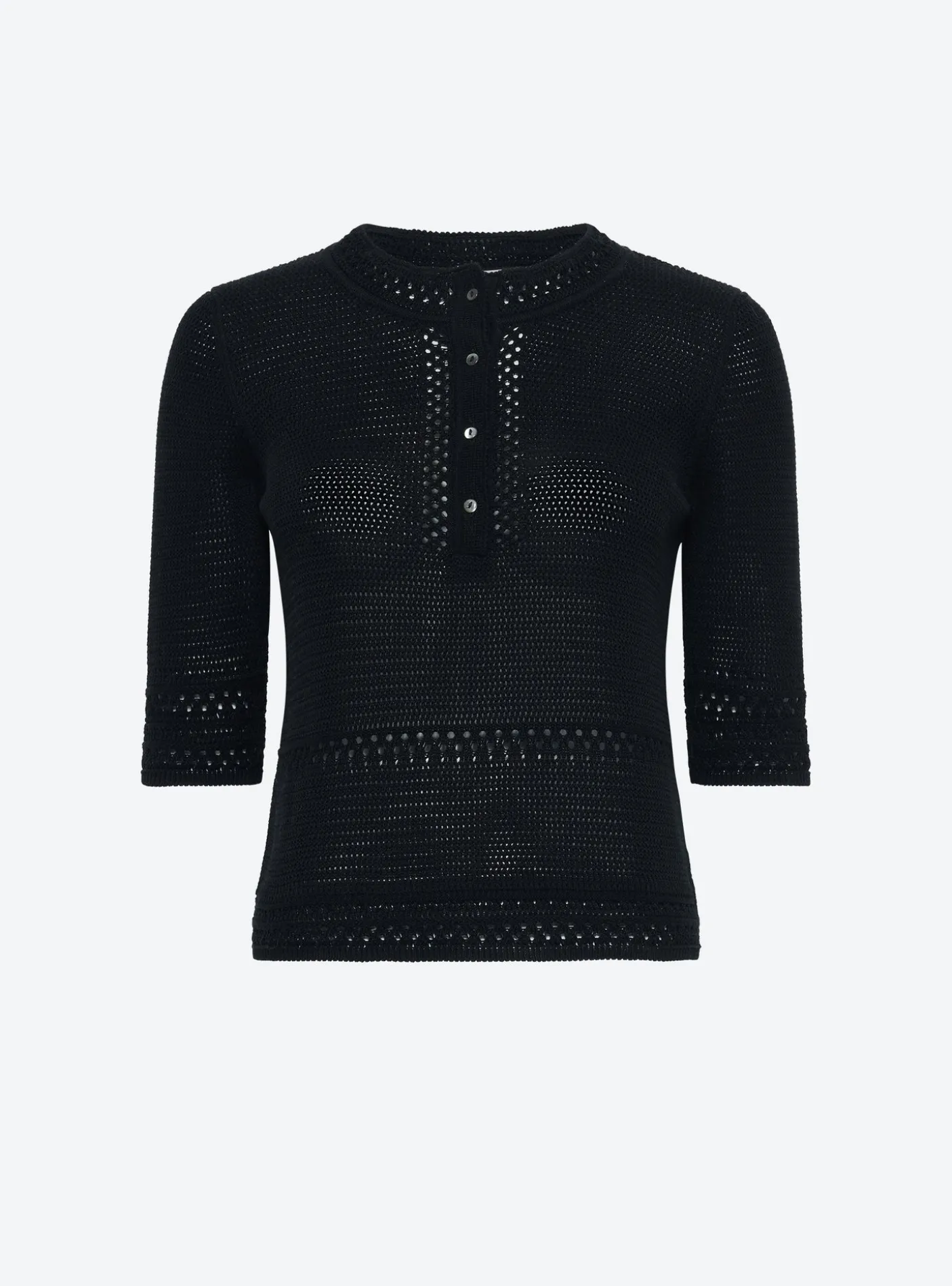 top délicat maille crochet