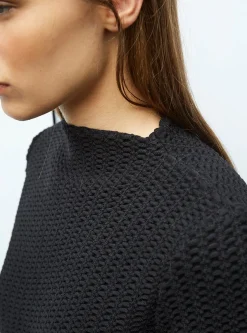 top droit en maille smockée