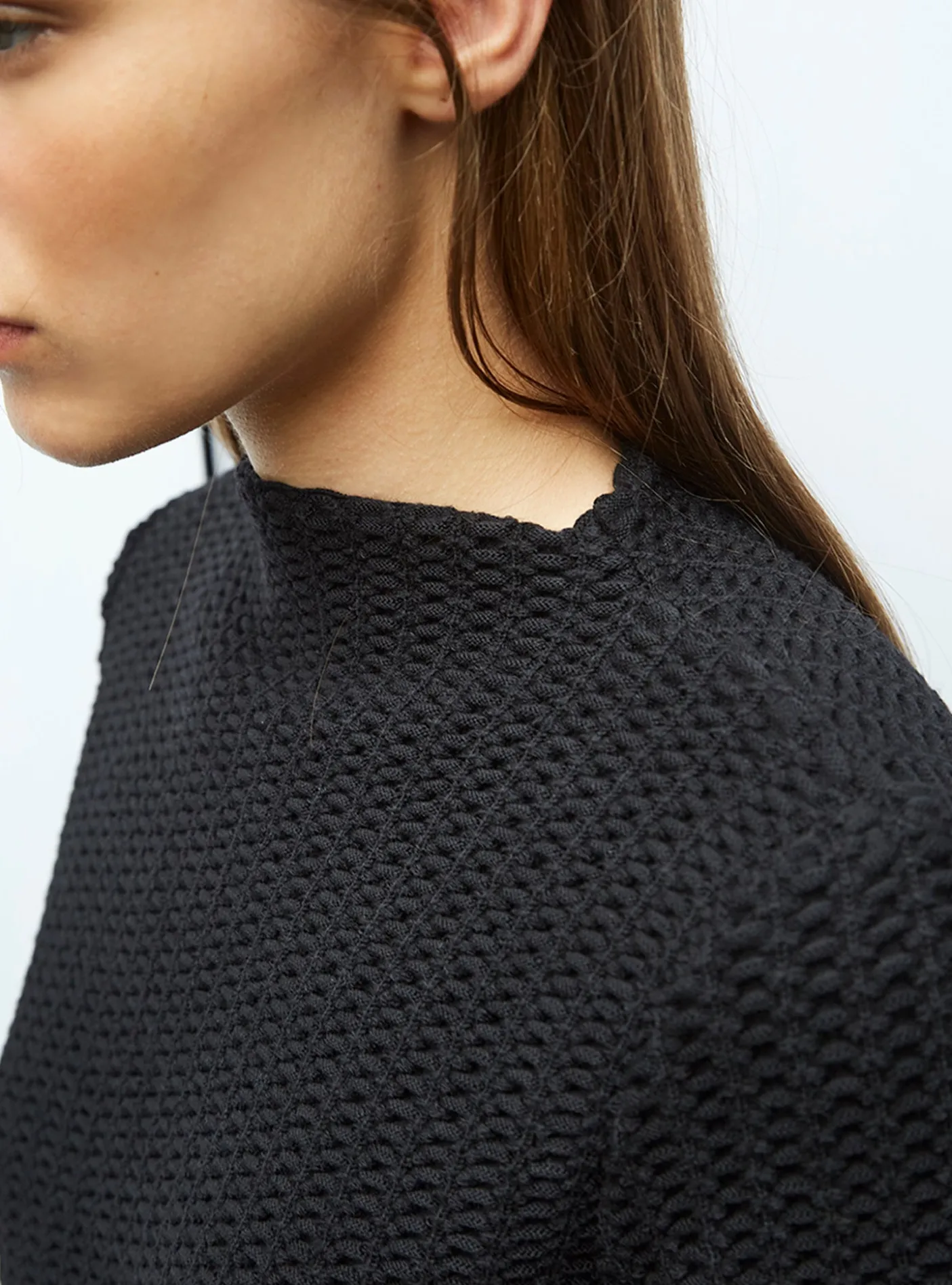 top droit en maille smockée