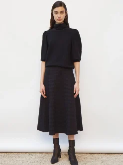 top en maille col enveloppant