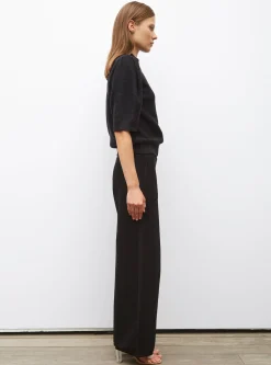 top en maille manches bouffantes