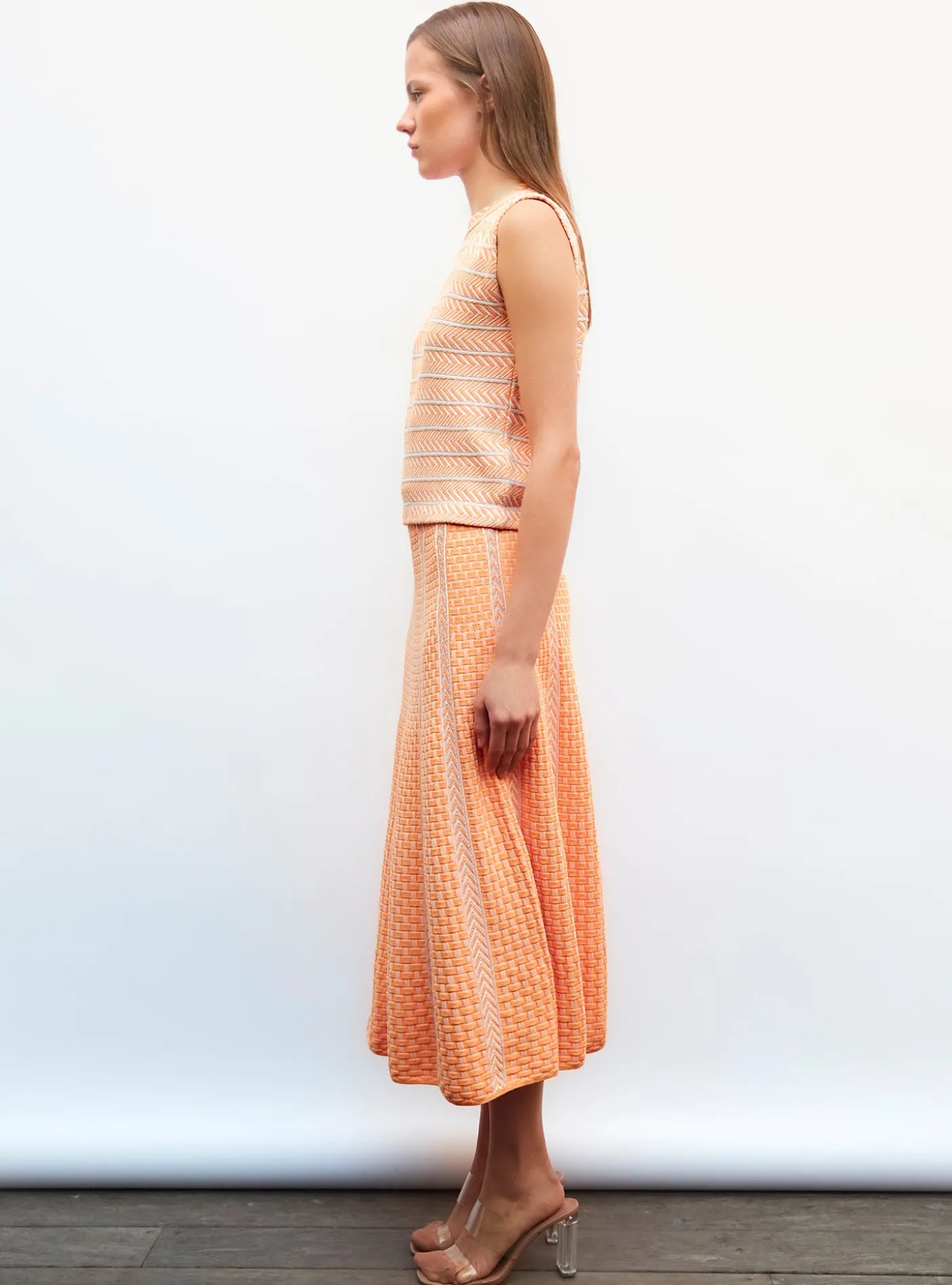 top en maille panier tressé