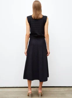 top en maille panier tressé