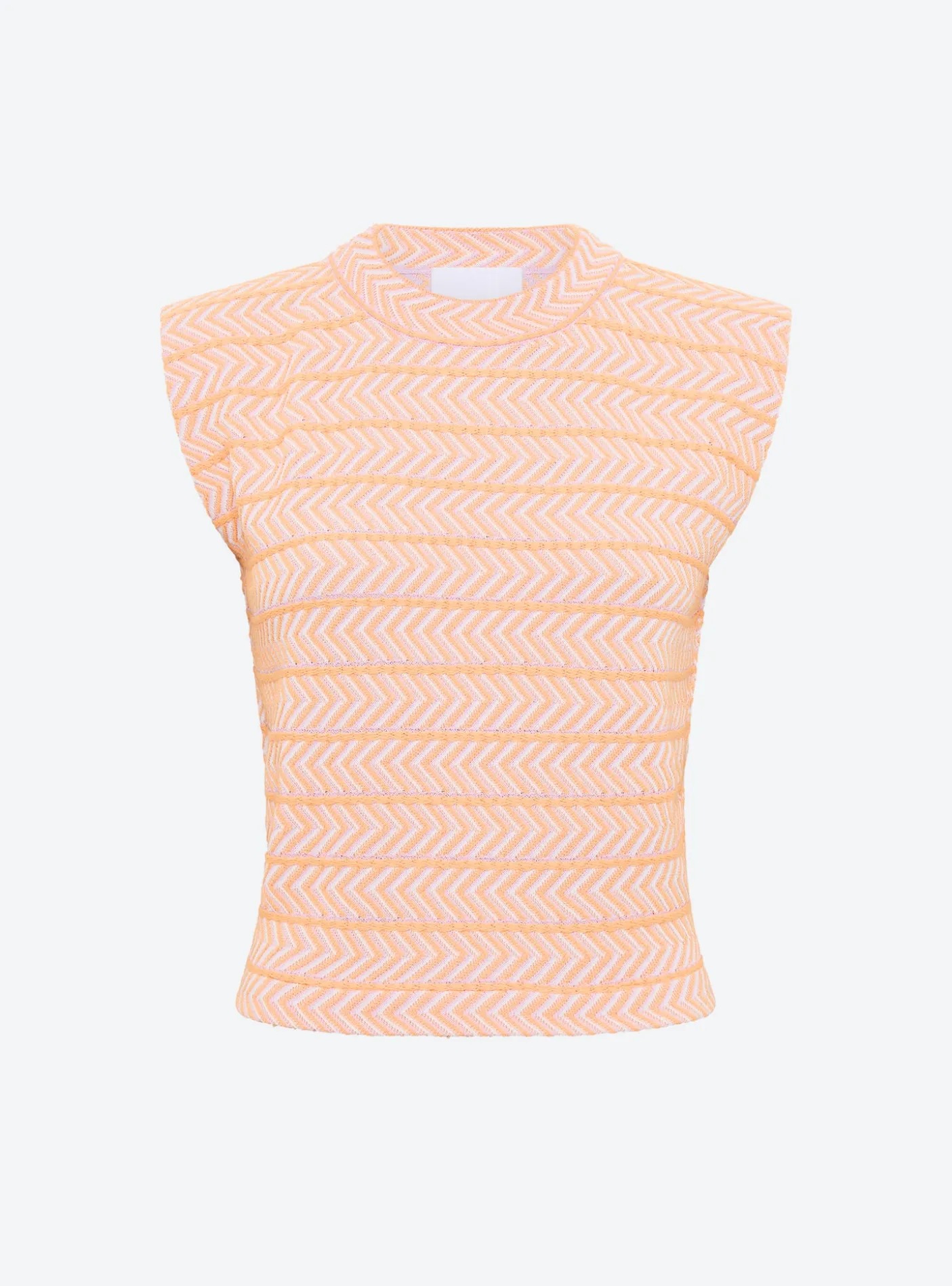 top en maille panier tressé