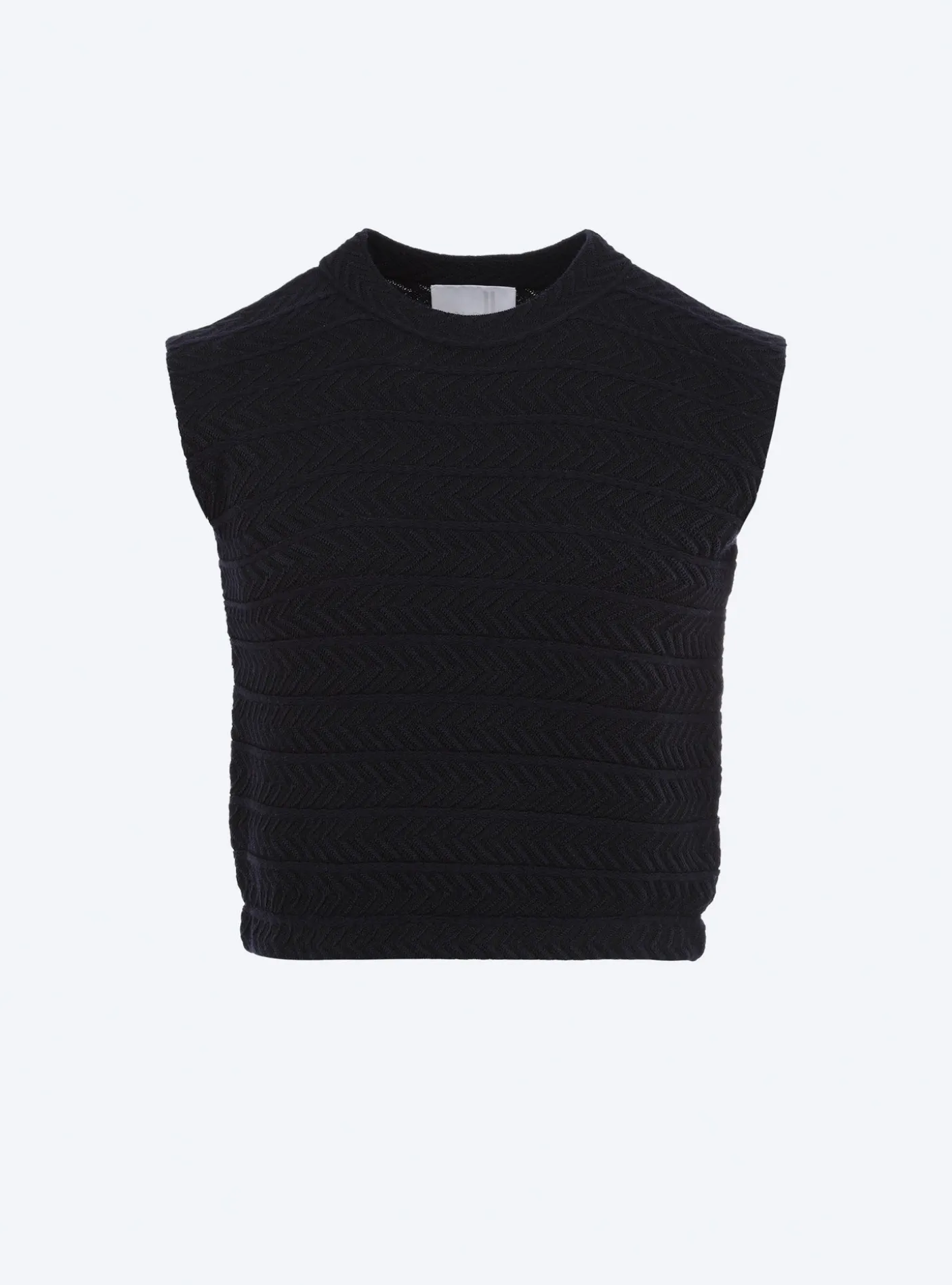 top en maille panier tressé