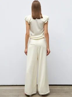 top en maille papier marbré