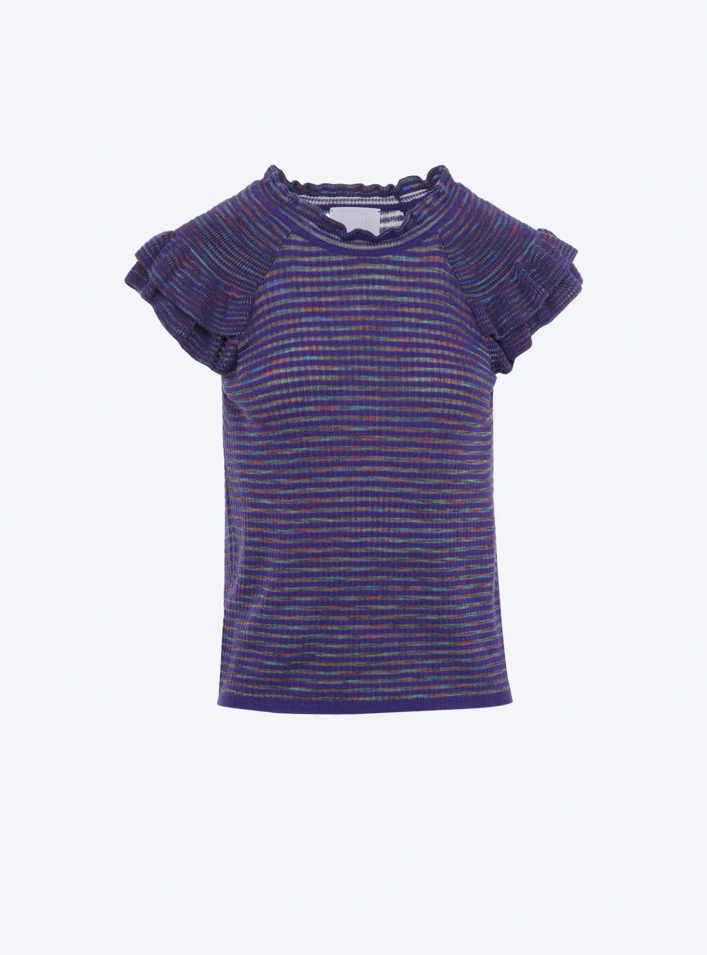 top en maille papier marbré