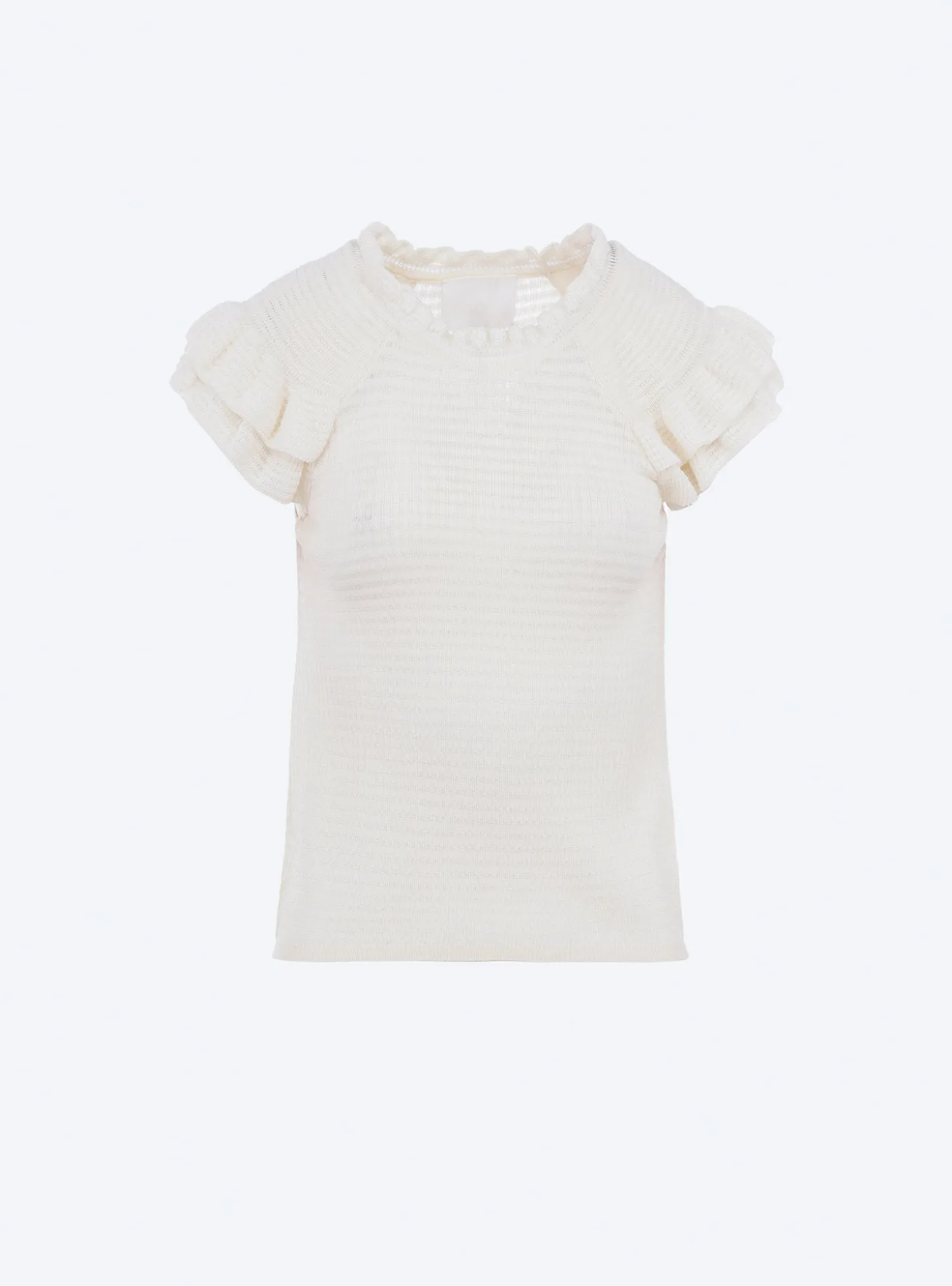 top en maille papier marbré
