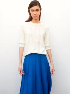top en maille pointelle