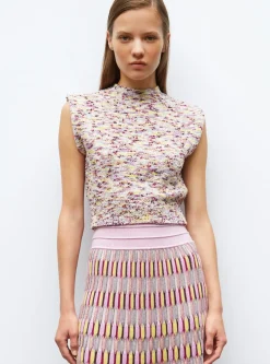 top en maille terrazzo