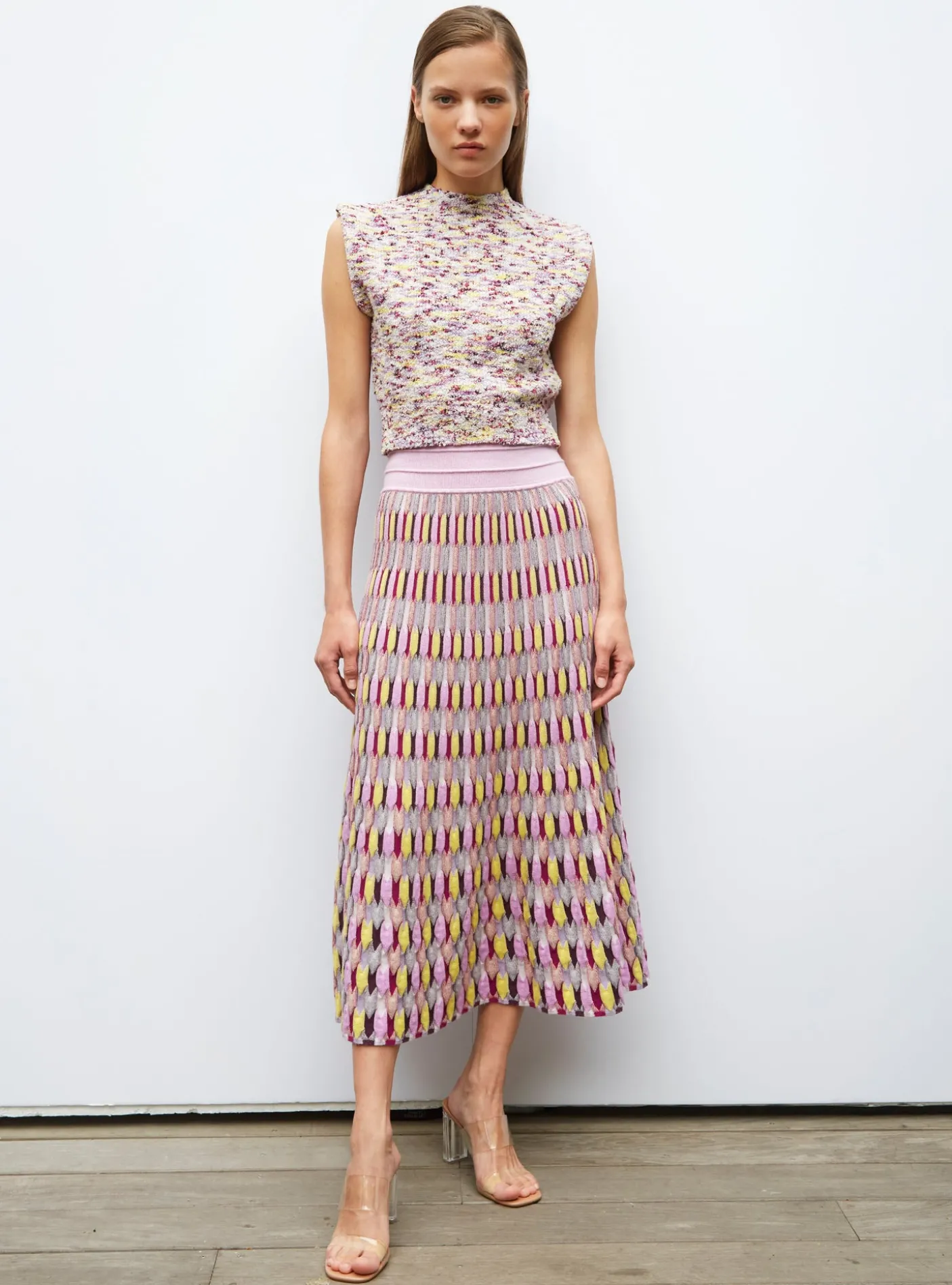 top en maille terrazzo