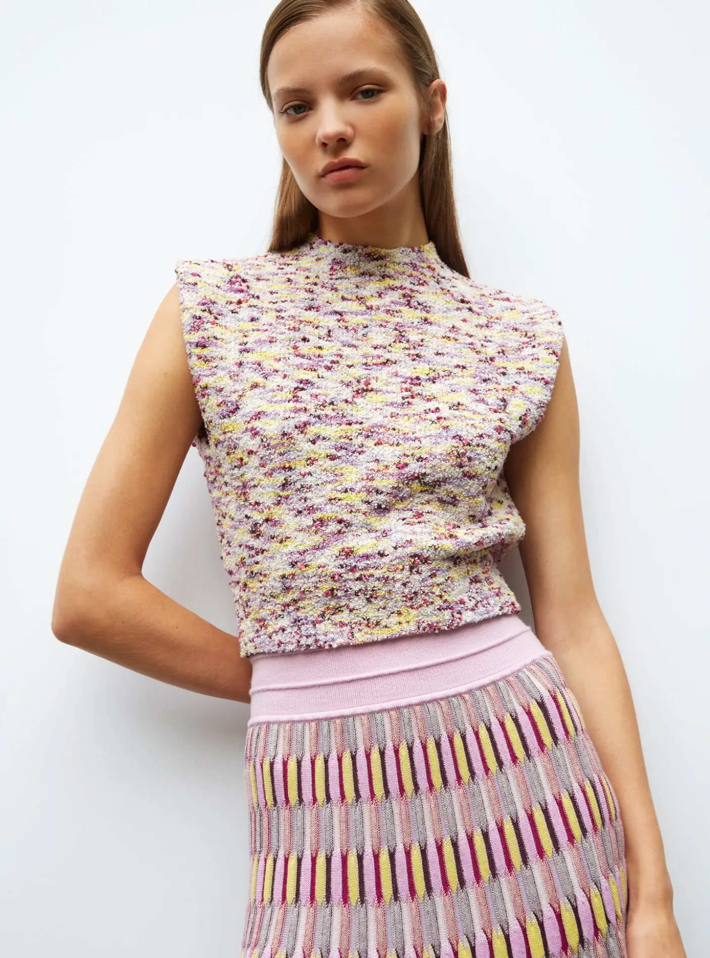 top en maille terrazzo