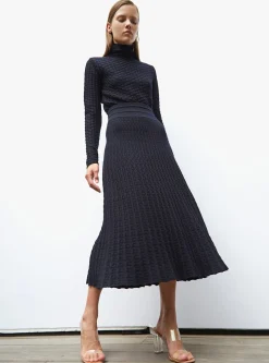 top fin en maille cannage