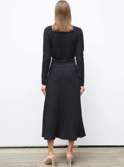 top fin en maille cannage
