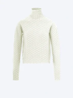 top fin en maille cannage