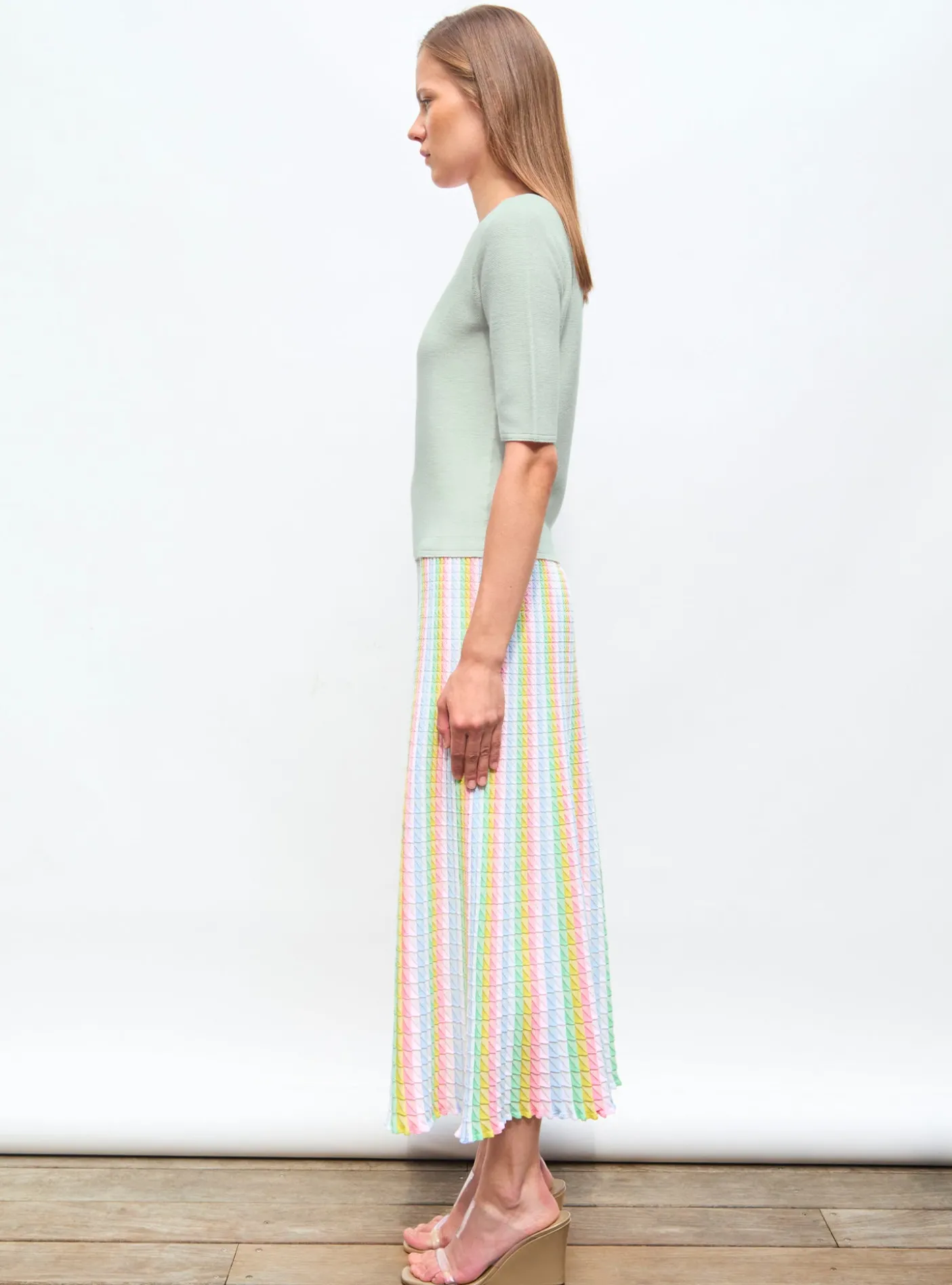 top fin maille manches coudes