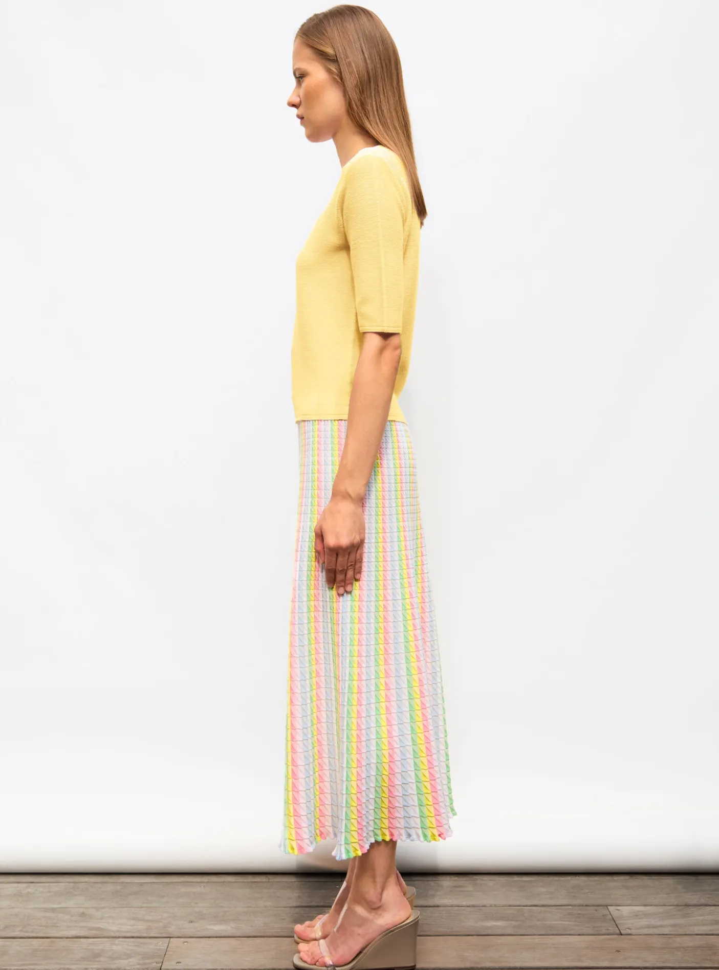top fin maille manches coudes