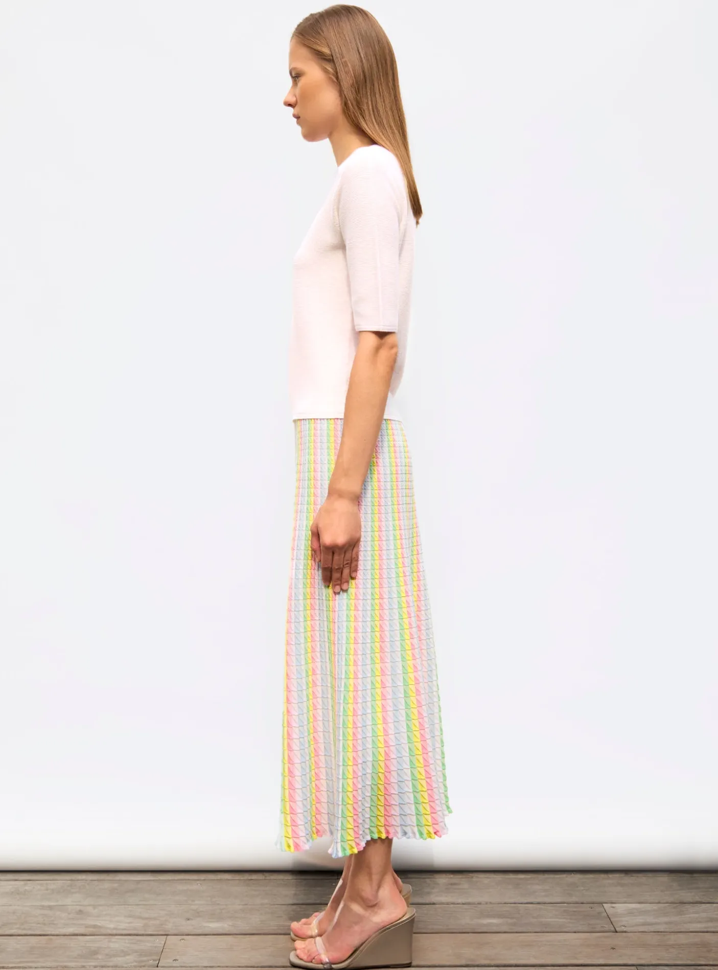 top fin maille manches coudes