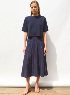 top fin maille ondulée