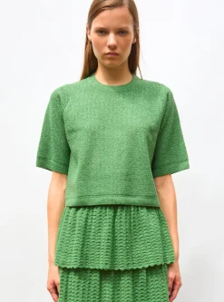 top fin maille ondulée