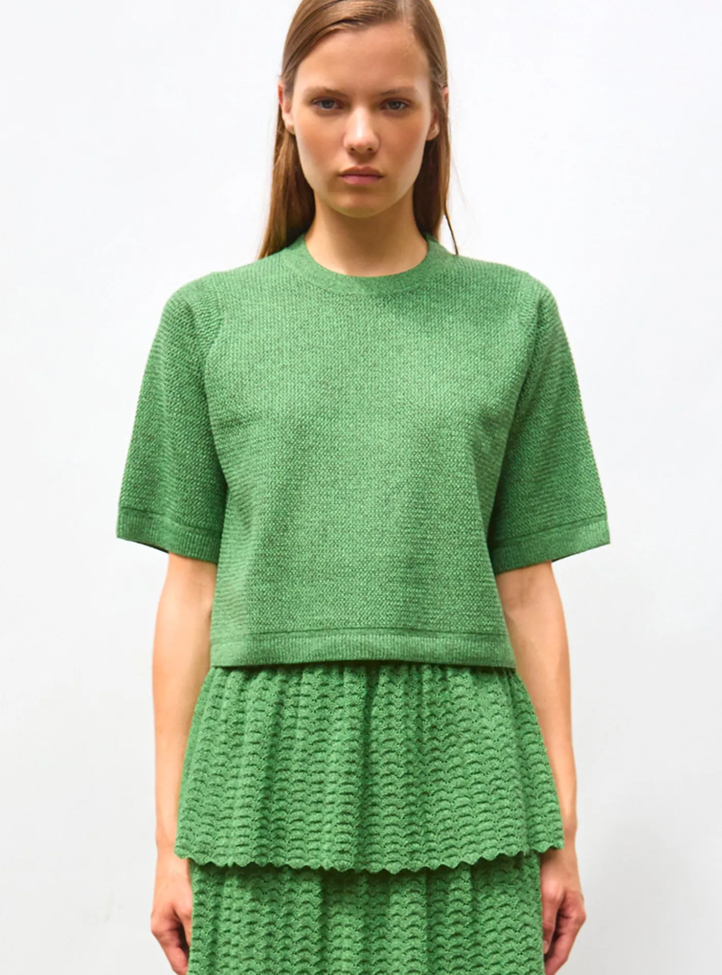 top fin maille ondulée