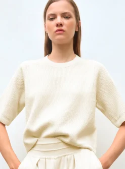 top fin maille ondulée