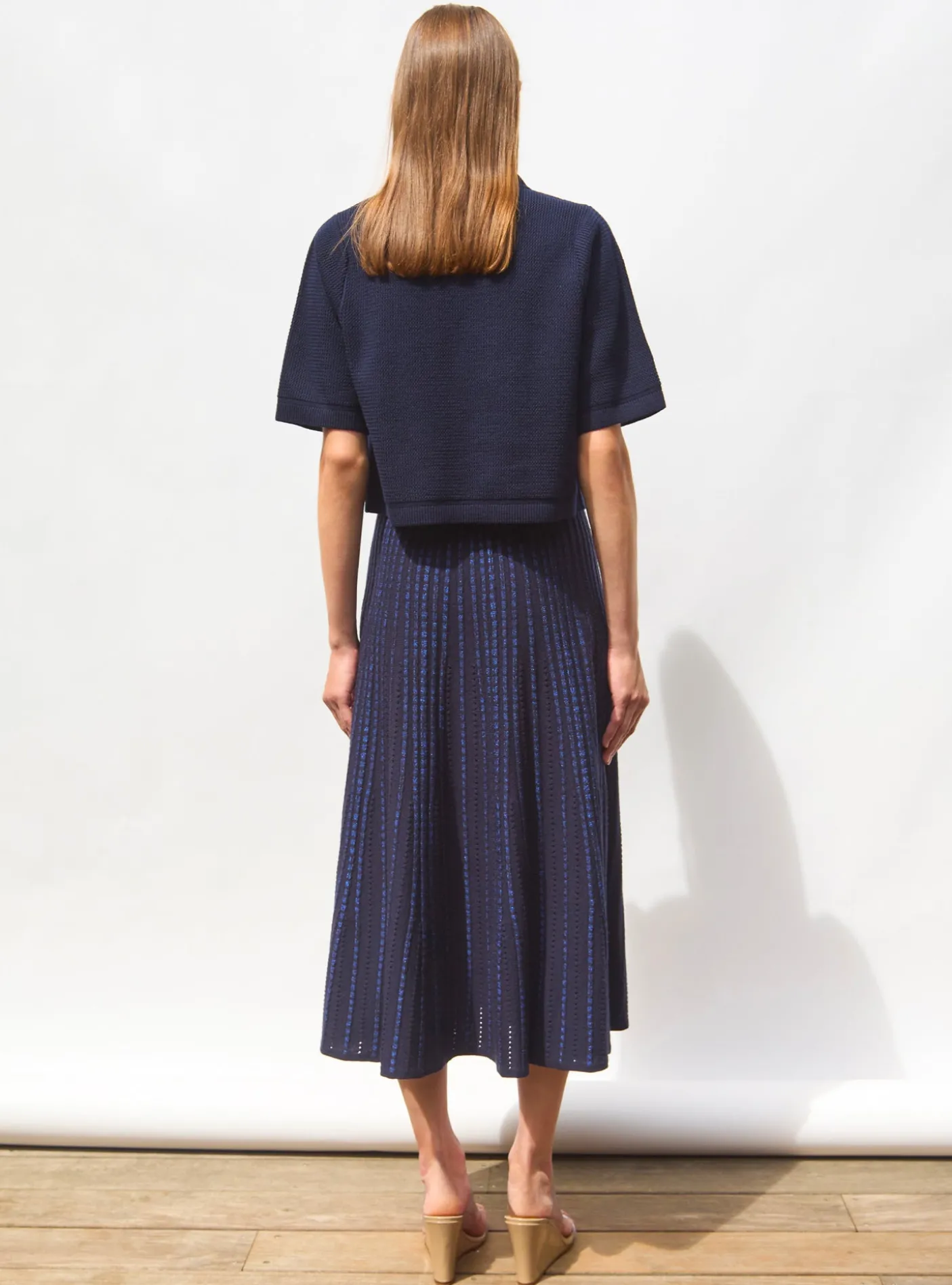top fin maille ondulée