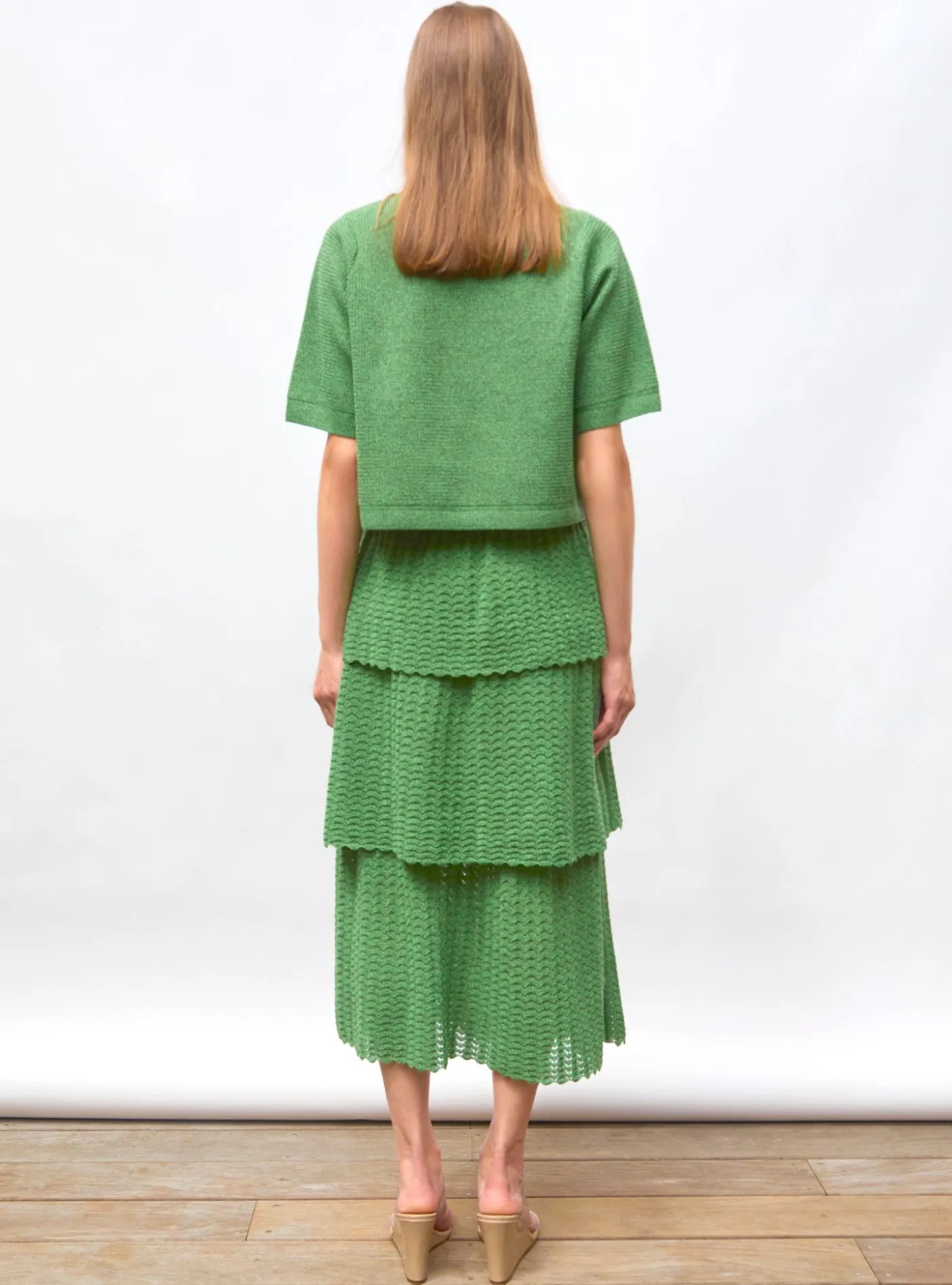 top fin maille ondulée