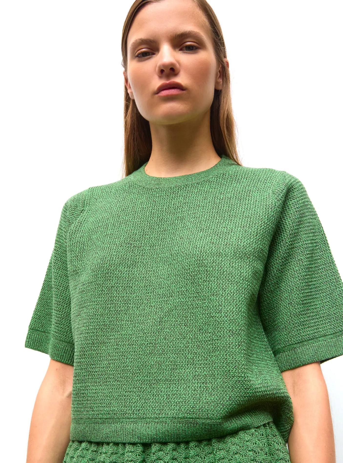 top fin maille ondulée