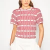 top jacquard mini fleurs