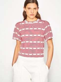 top jacquard mini fleurs