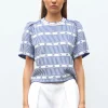 top jacquard mini fleurs