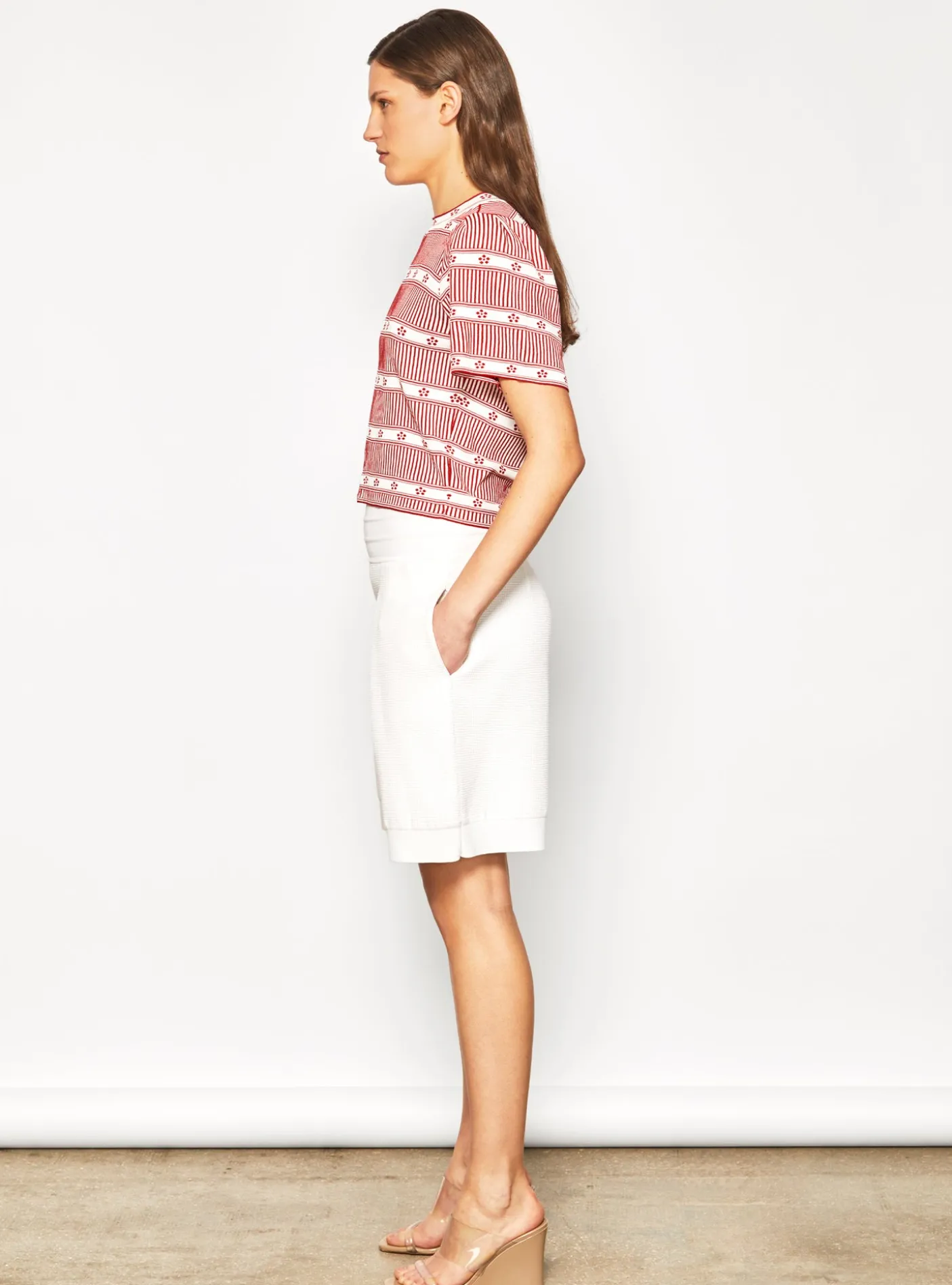 top jacquard mini fleurs