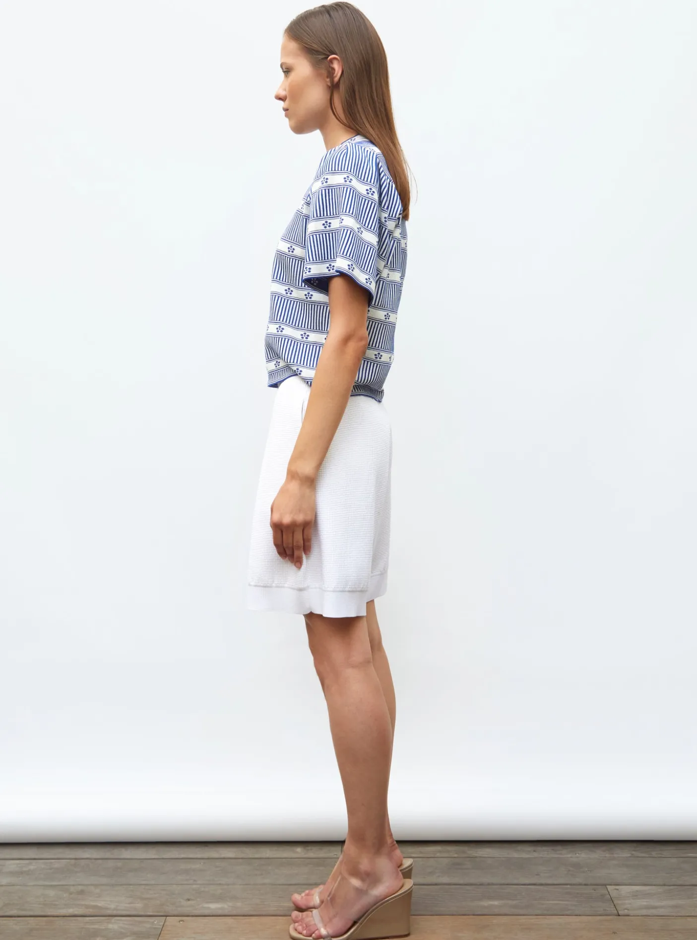 top jacquard mini fleurs