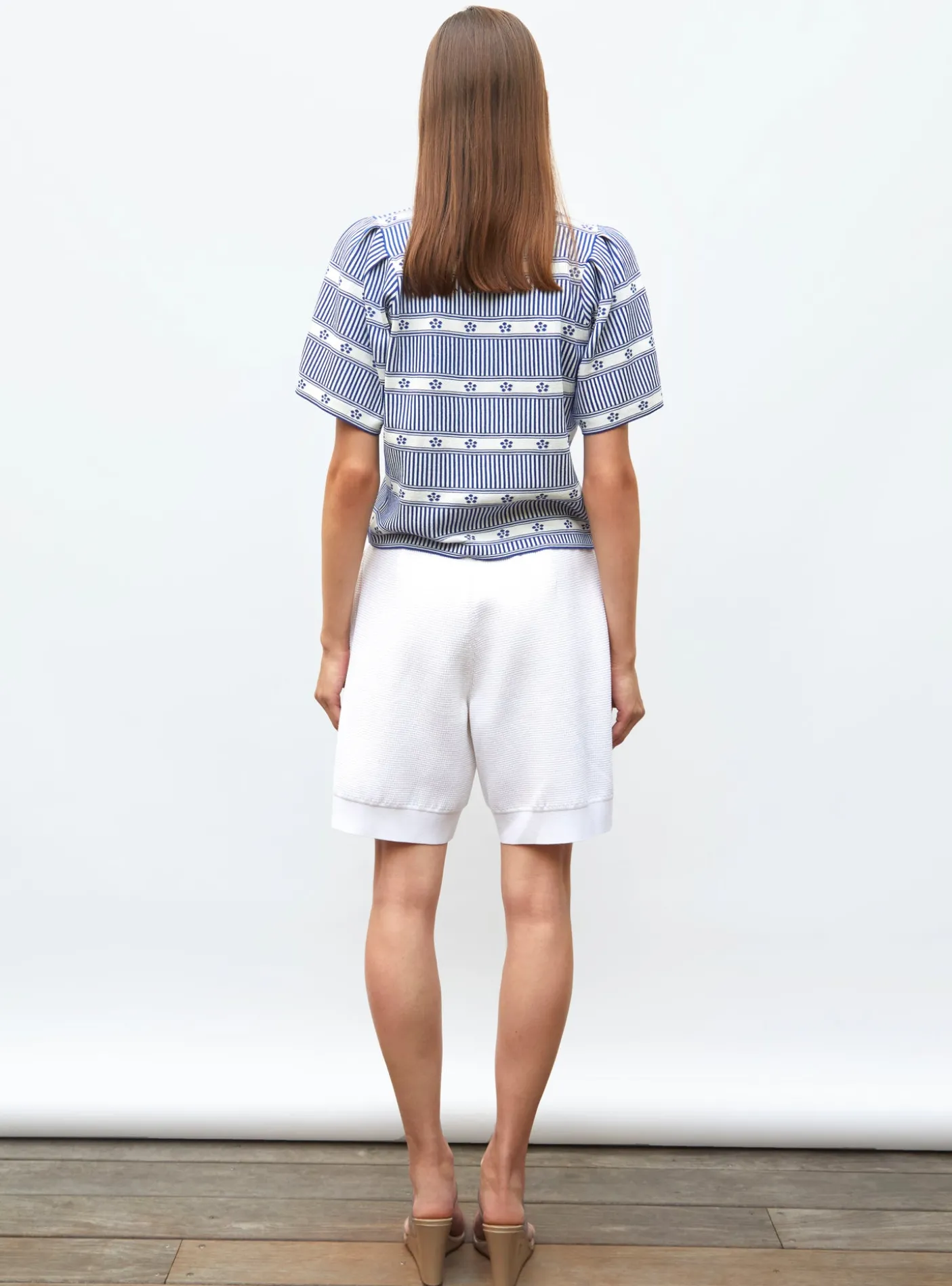 top jacquard mini fleurs