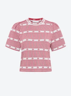 top jacquard mini fleurs