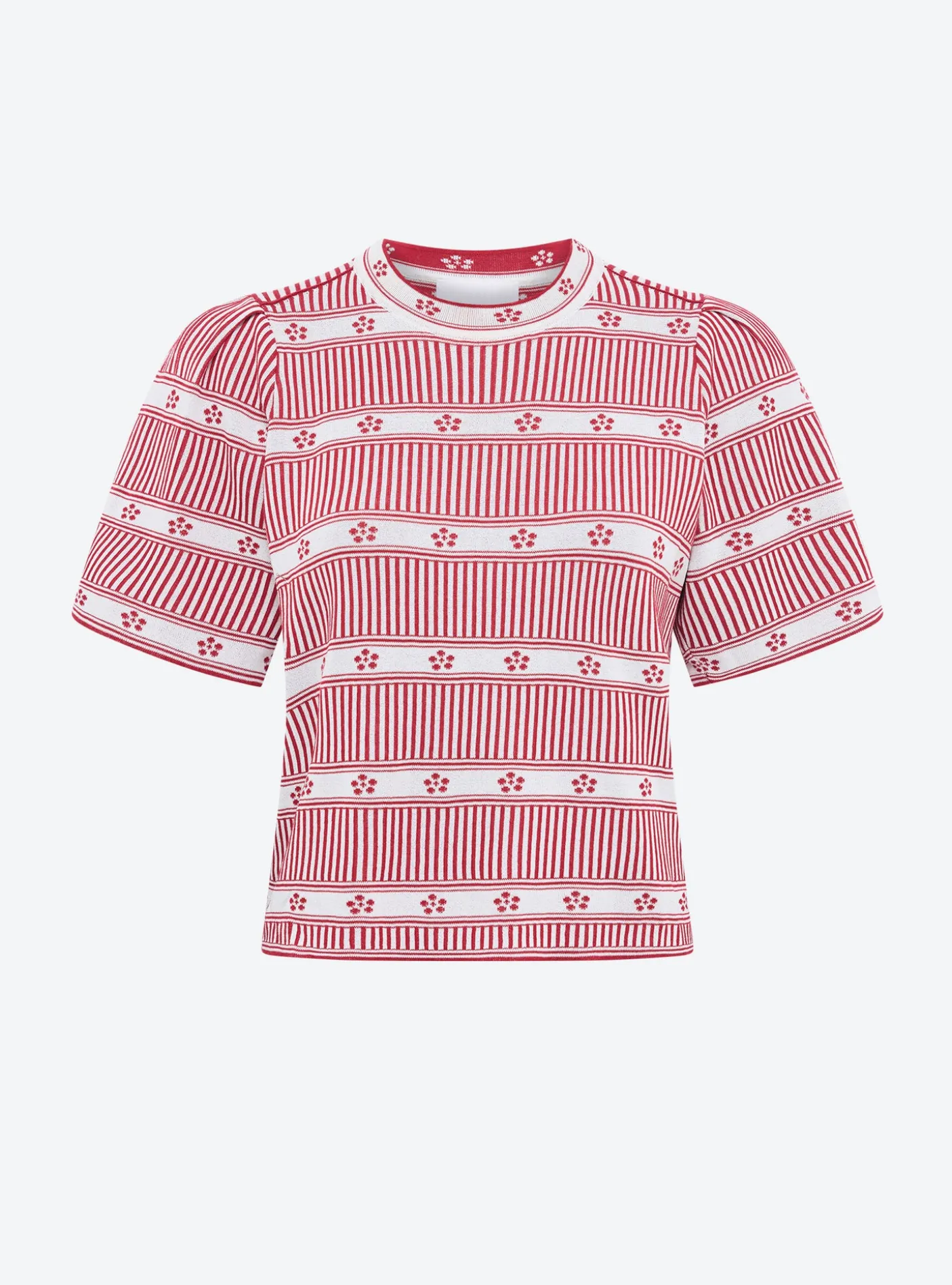 top jacquard mini fleurs