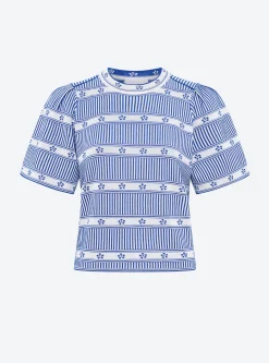 top jacquard mini fleurs