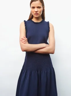 top maille à mini volants