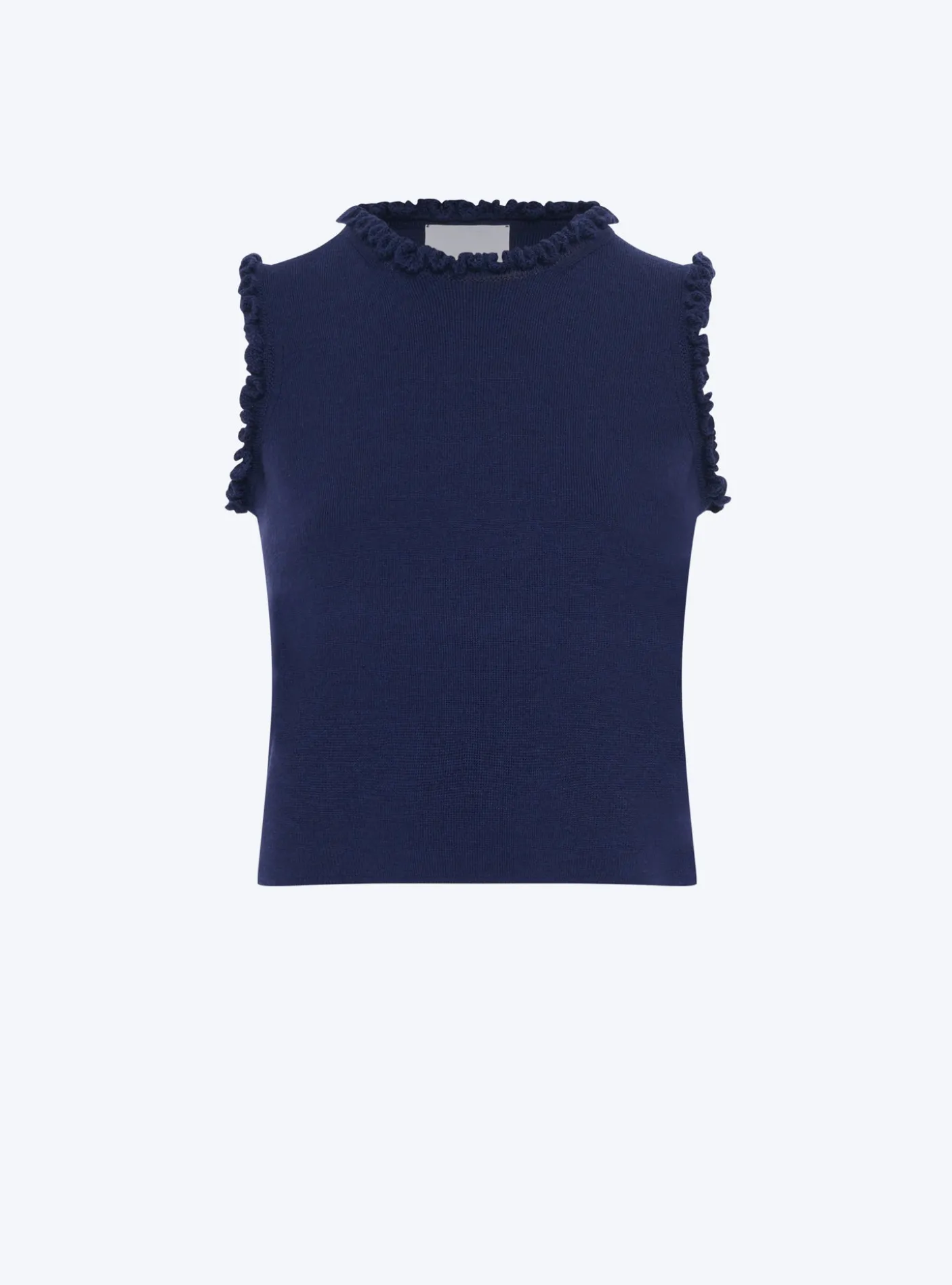 top maille à mini volants