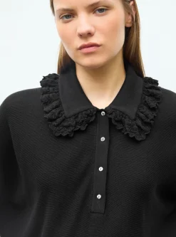 top maille ample à col