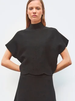 top maille broderie anglaise