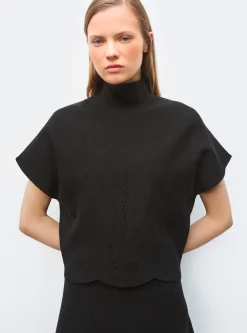 top maille broderie anglaise