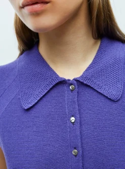 top maille petit col point de riz