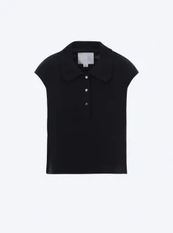 top maille petit col point de riz