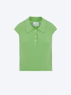 top maille petit col point de riz