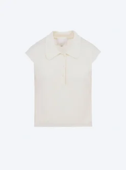 top maille petit col point de riz